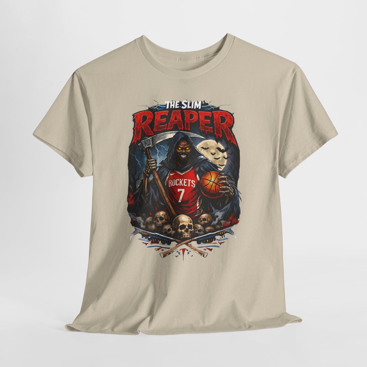 Grim Reaper Basketball Tee — "The Slim Reaper" Graphic T-Shirt