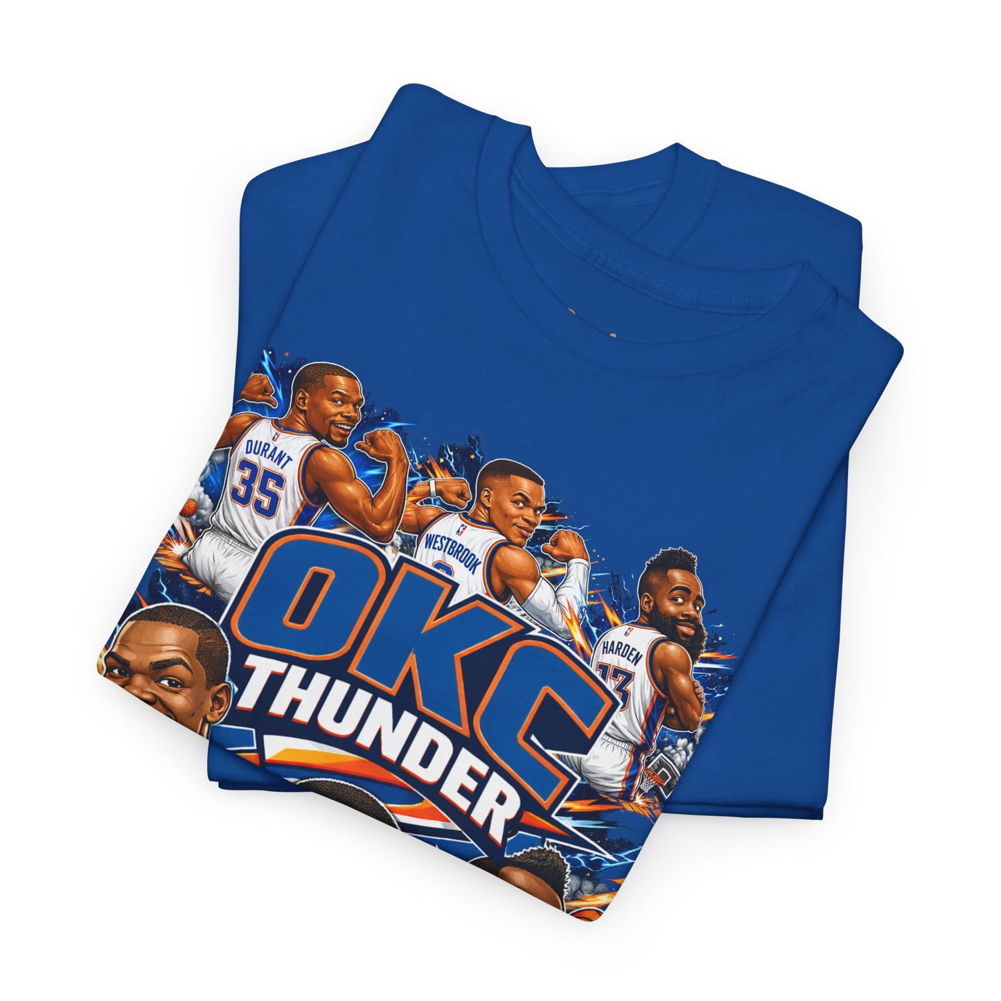 OKC Thunder Caricature Basketball T-Shirt — Team Players Graphic Tee