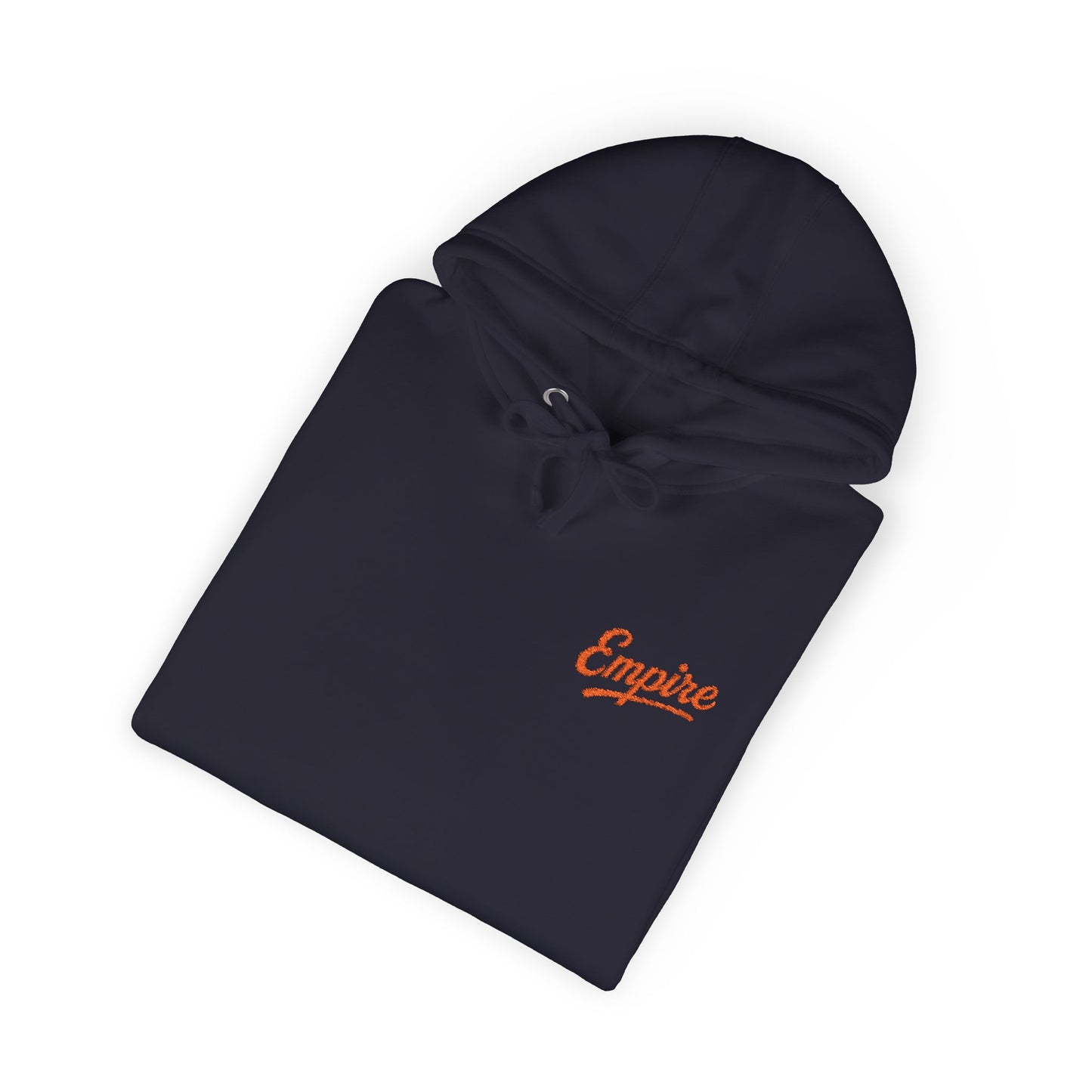 Empire Signature Embroidered Hoodie — Minimal Fleece with Orange 'Empire' Logo