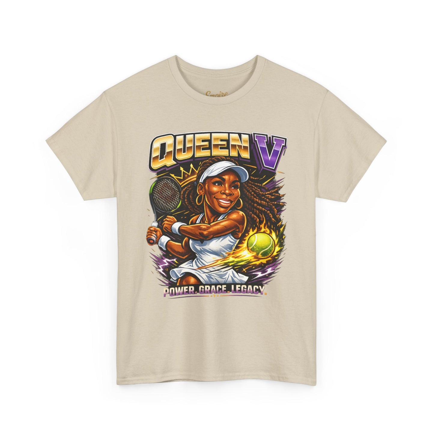 Queen V Tennis Tee — "Queen V" Venus Williams Tribute Shirt
