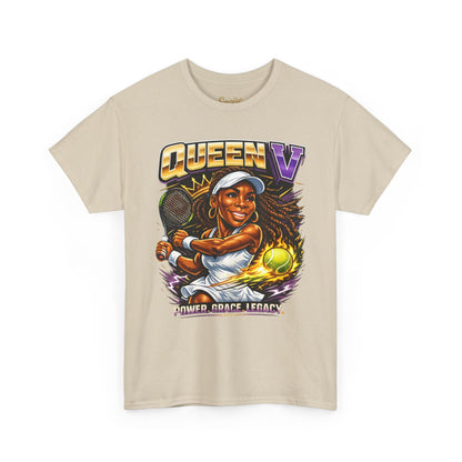 Queen V Tennis Tee — "Queen V" Venus Williams Tribute Shirt