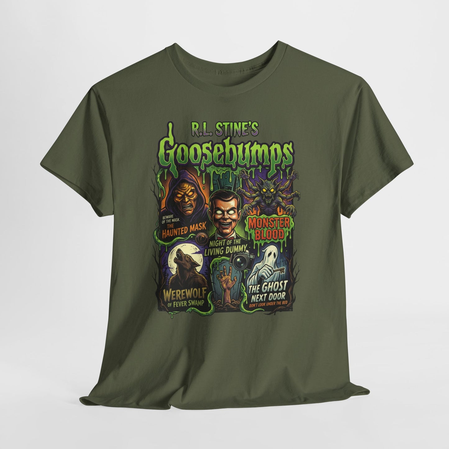 Goosebumps Retro Horror T-Shirt — Classic 90s Kids Spooky Monsters Tee