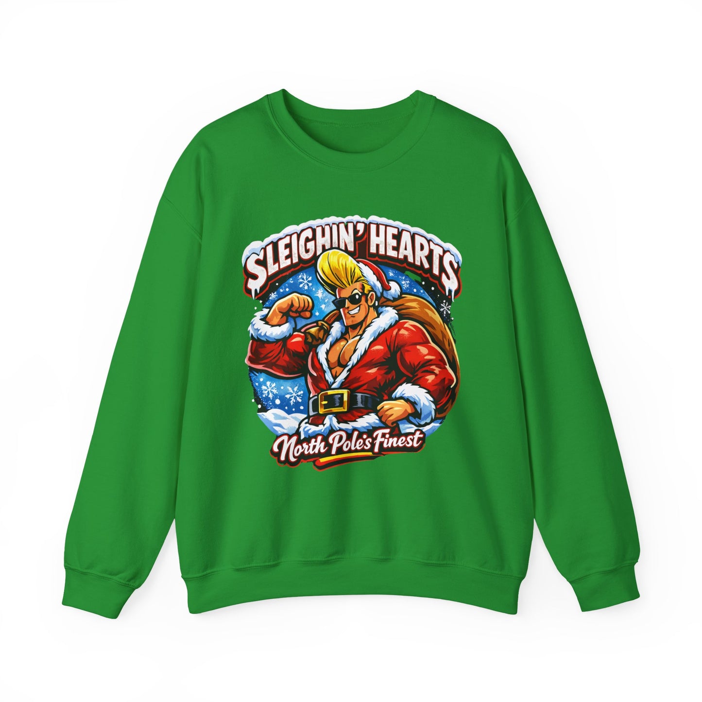 Johnny B 'Sleighin' Hearts' Crewneck Sweatshirt — Where the Ho-Ho-Ho's At