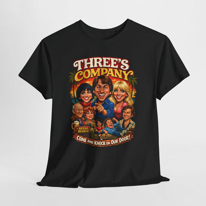 Three's Company Vintage TV Tee — Retro Sitcom Graphic T-Shirt