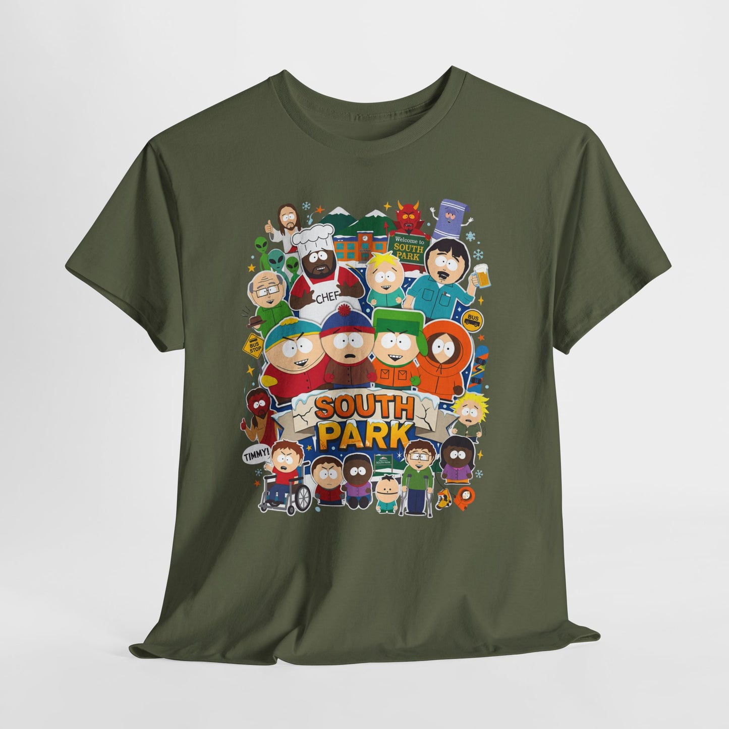 South Park Characters Graphic Tee — Cartoon TV Show Fan T-Shirt