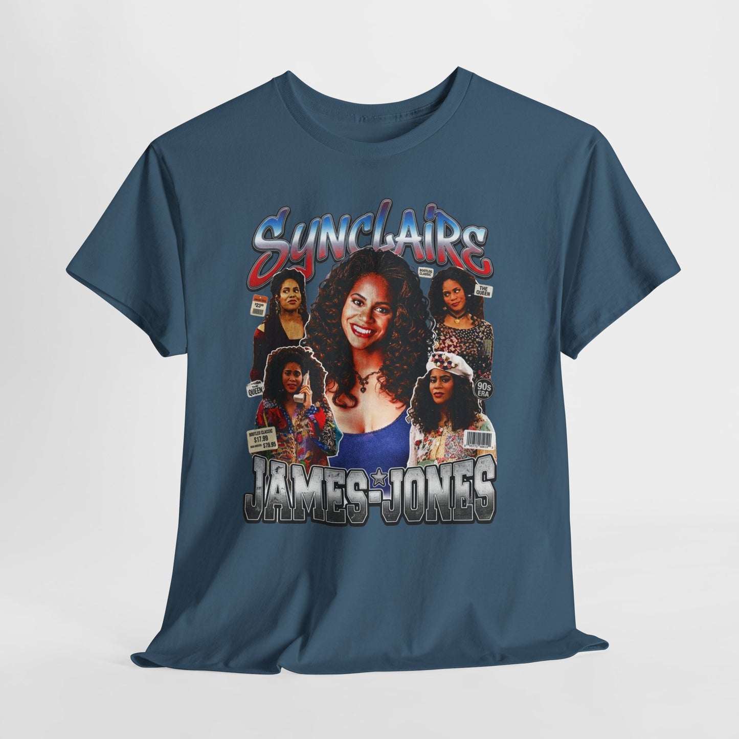 Retro Living Single Collage Tee — 'Sinclaire James-Jones' Graphic T-Shirt