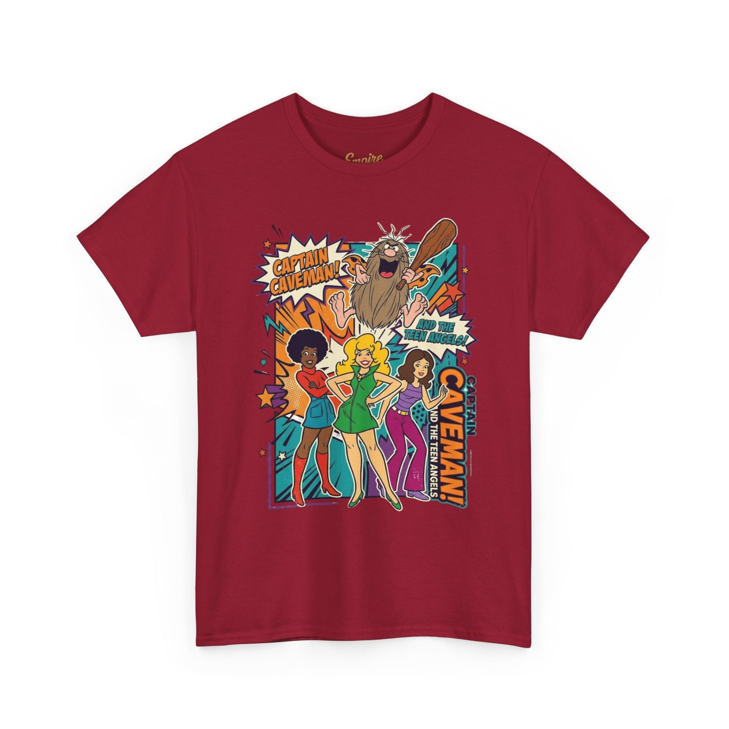 Caveman Comic Tee — Retro Pop-Art Caveman Graphic T-Shirt
