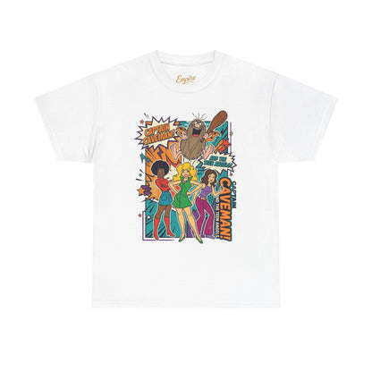 Caveman Comic Tee — Retro Pop-Art Caveman Graphic T-Shirt