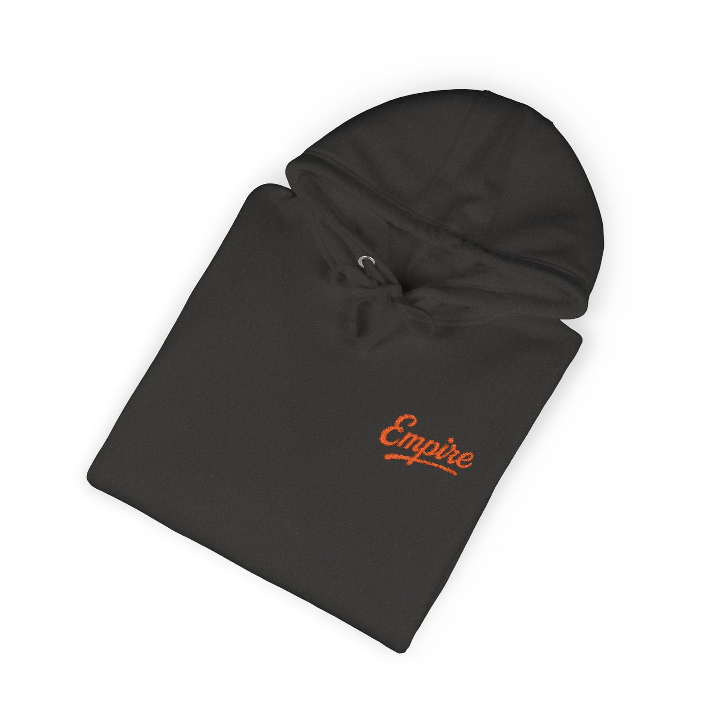 Empire Signature Embroidered Hoodie — Minimal Fleece with Orange 'Empire' Logo