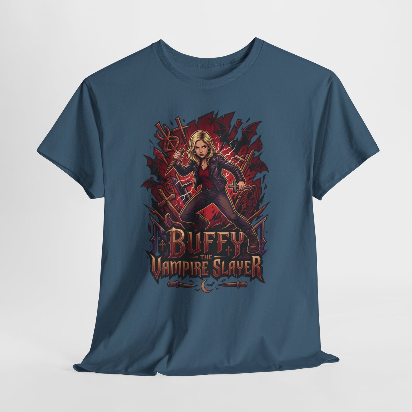 Buffy Vampire Slayer Graphic Tee — Retro Gothic Vampire Hunter Shirt