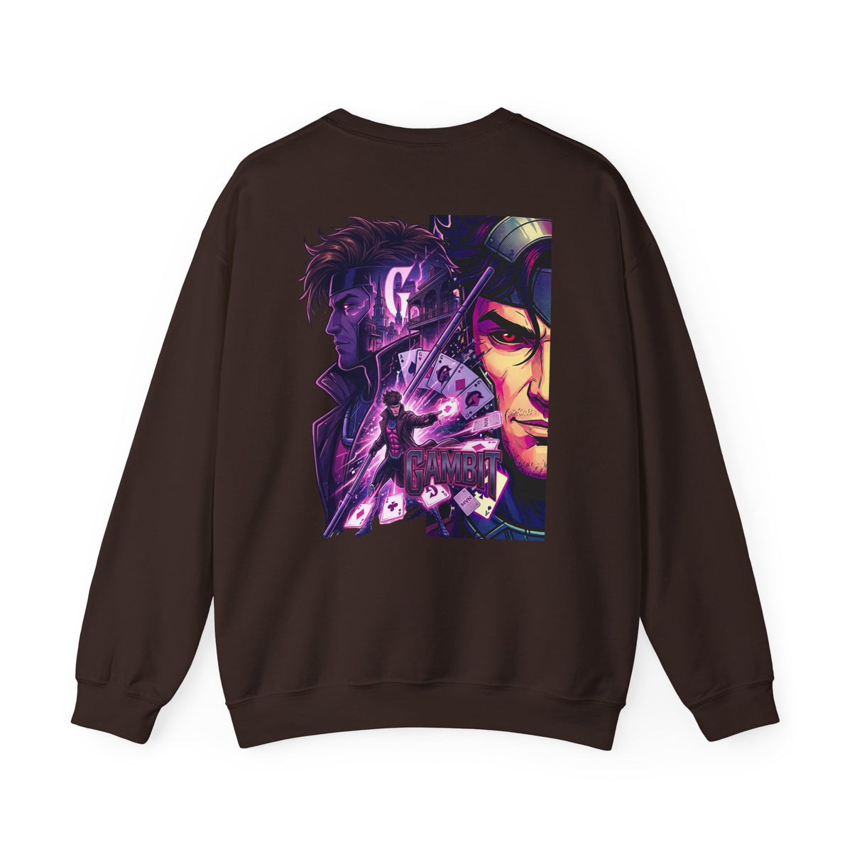 Gambit Inspired Crewneck Sweatshirt — Gambit X Men Graphic
