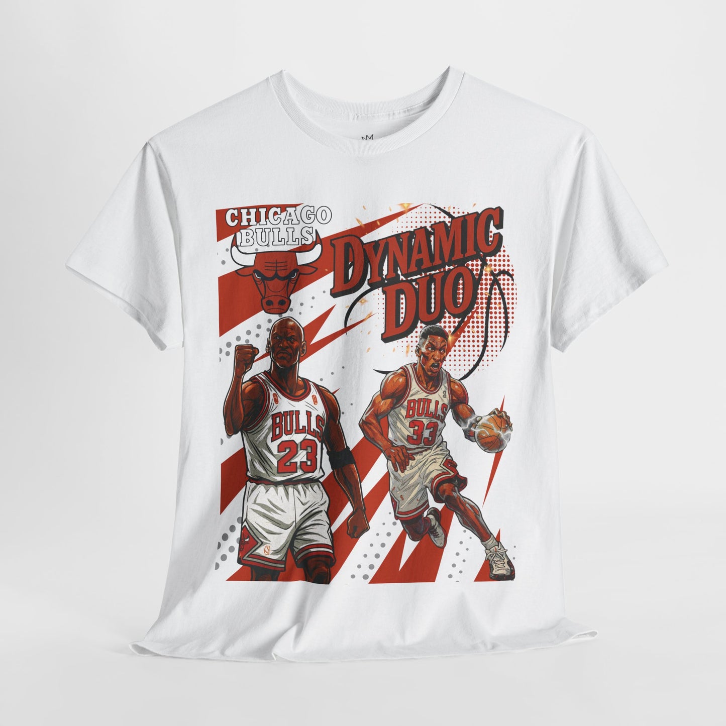 Chicago Bulls Dynamic Duo Tee, Unisex Basketball Shirt, Sports Fan Apparel, Gifts for NBA Lovers, Retro Sportswear