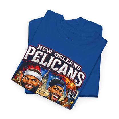 New Orleans Pelicans Basketball T‑Shirt — Boogie Cousins & Anthony Davis Graphic Tee