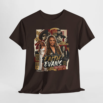 Faith Evans Vintage Collage T-Shirt — "You Used To" Music Tribute Tee