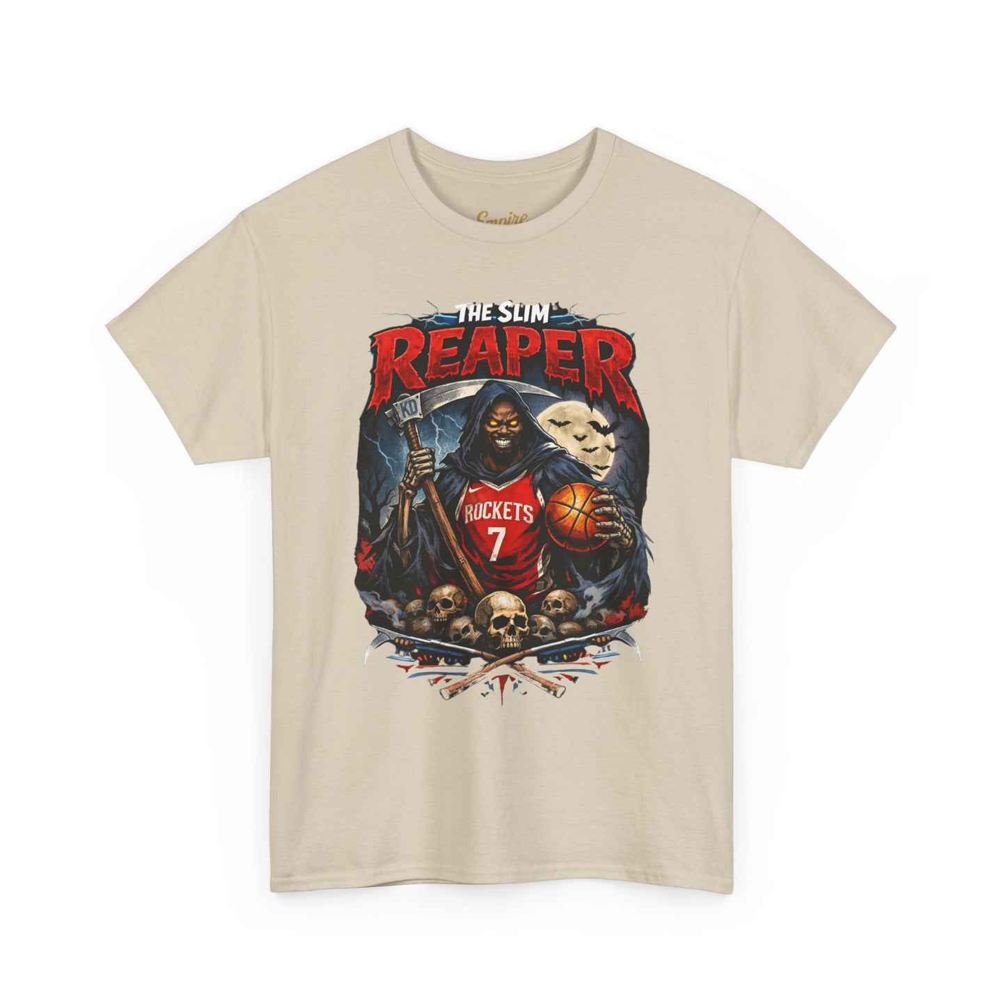 Grim Reaper Basketball Tee — "The Slim Reaper" Graphic T-Shirt