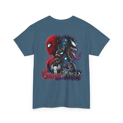 Spider-Man vs Venom Graphic Tee — Superhero Back Print