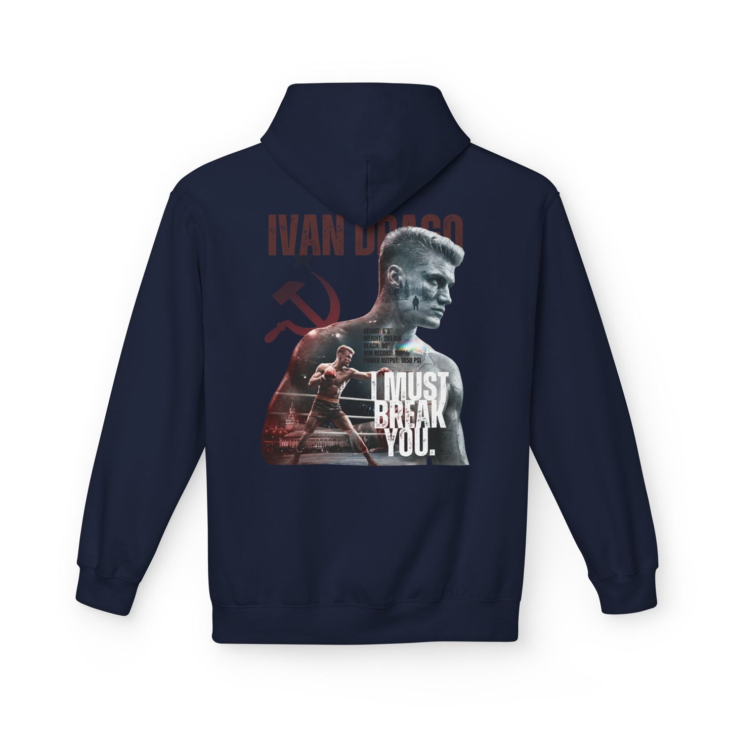 Ivan Drago 'I Must Break You' T-Shirt - Retro Rocky Boxing Graphic Hoodie