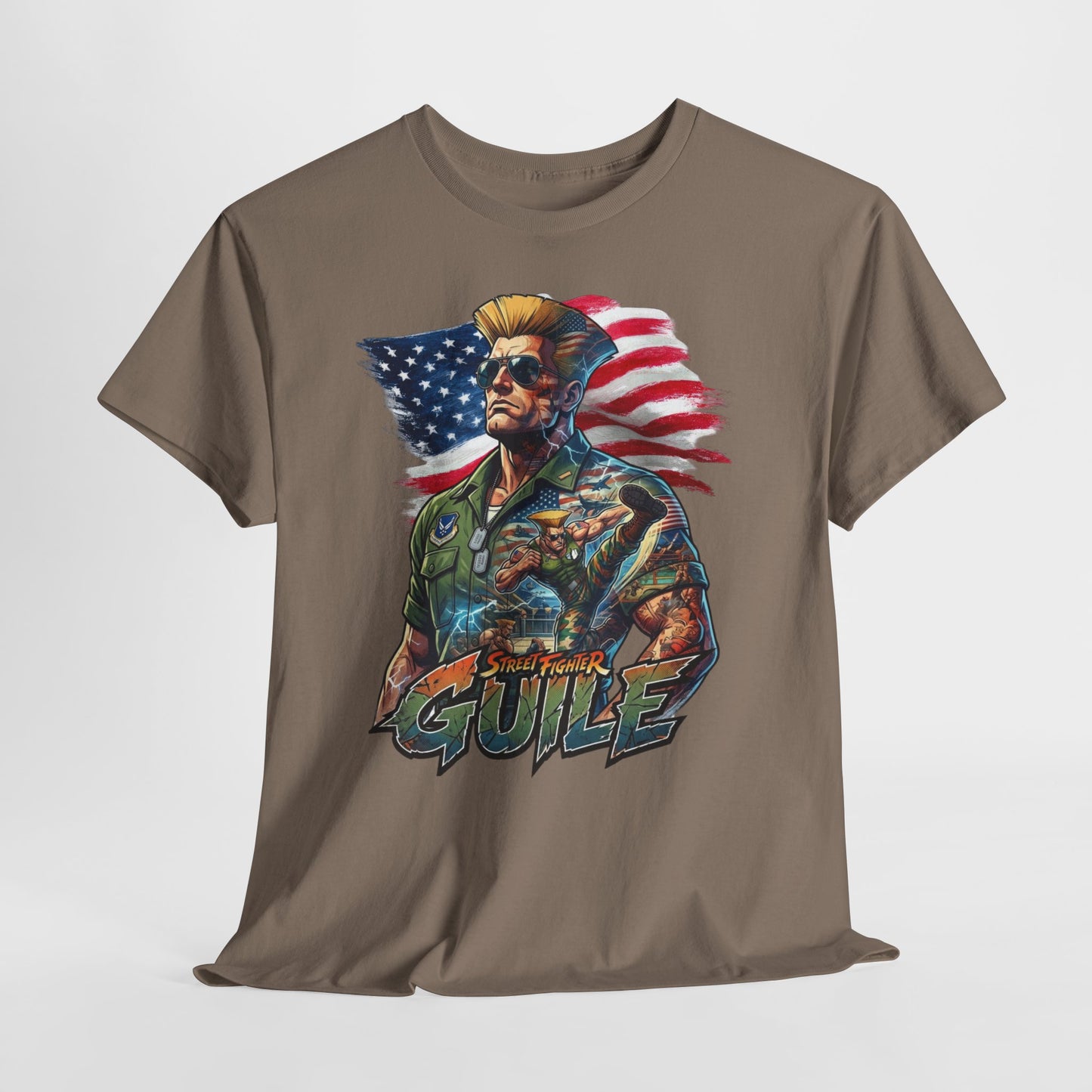 Guile Retro Fighter T‑Shirt — Patriotic Video Game Tribute