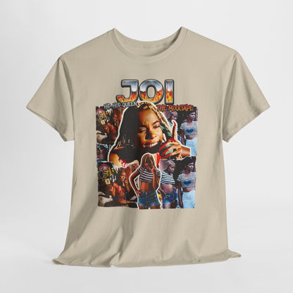 Retro Collage 'JOI' Graphic Tee — Vintage Portraits & Summer Vibes