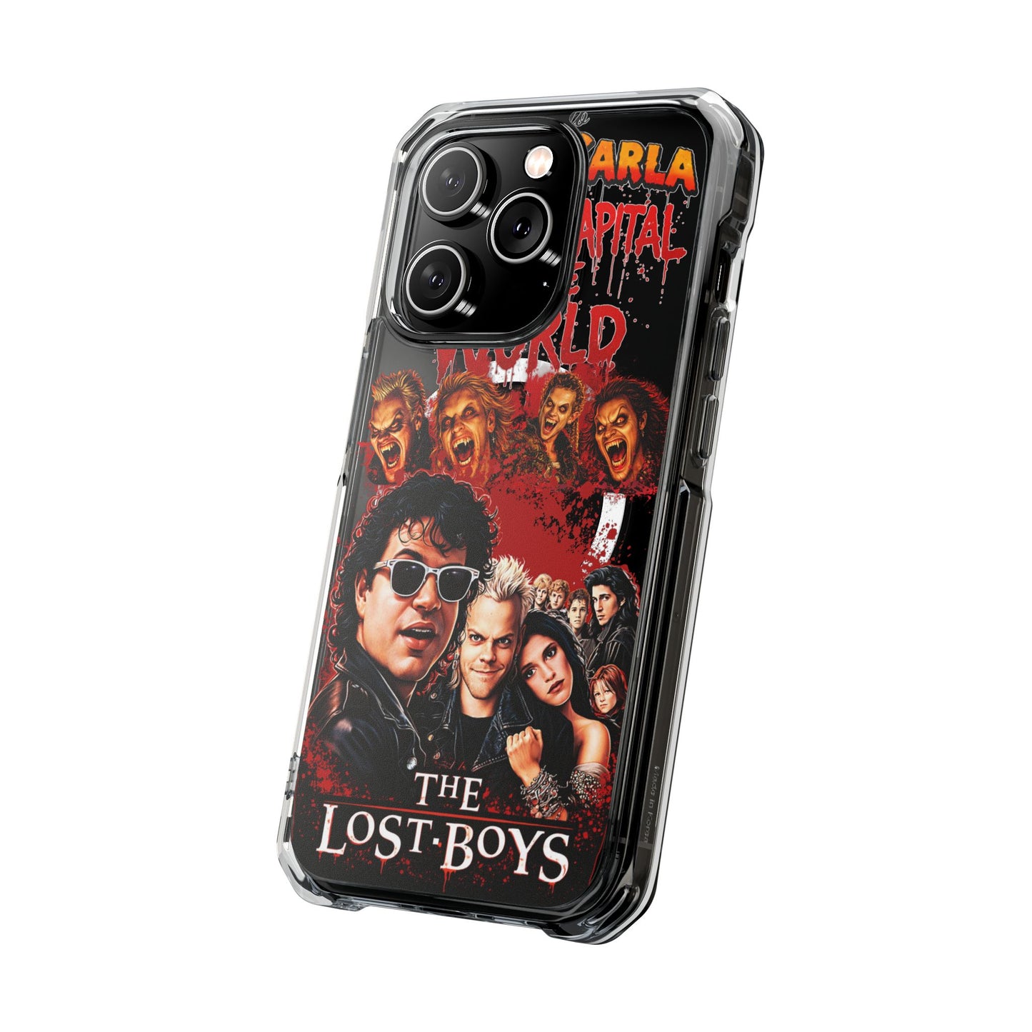 The Lost Boys Clear Magnetic Phone Case – Retro Vampire Movie Collage