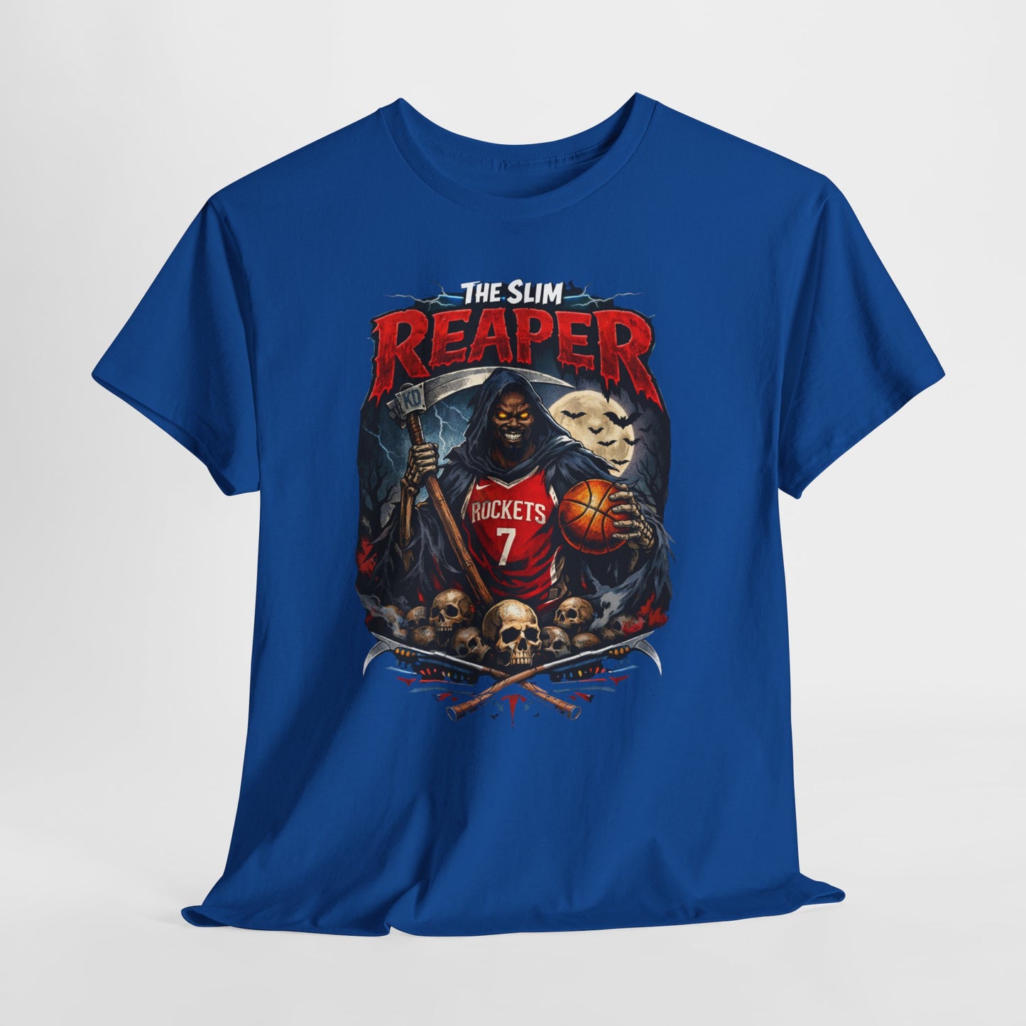 Grim Reaper Basketball Tee — "The Slim Reaper" Graphic T-Shirt