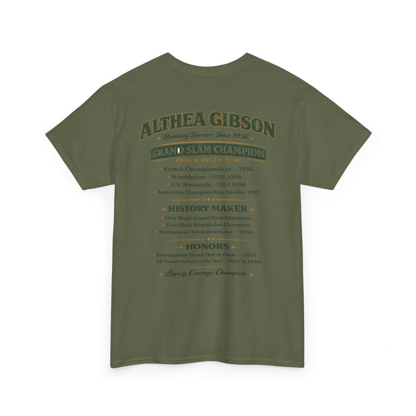 Althea Gibson 'Breaking Barriers' Tennis T-Shirt — Vintage Grand Slam Champion Tribute