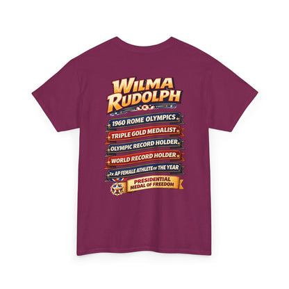 Wilma Rudolph “The Fastest Woman in the World” Graphic Tee – 1960 Rome Triple Gold Olympic Tribute Shirt