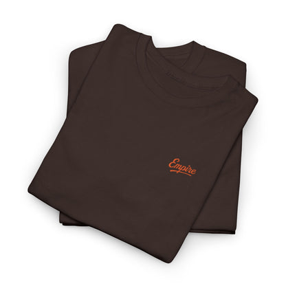Signature Embroidered Empire Orange Chest Logo T-Shirt