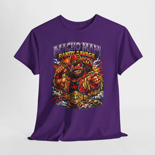 Retro Wrestling Graphic Tee — "Macho Man Randy Savage" Vintage Style