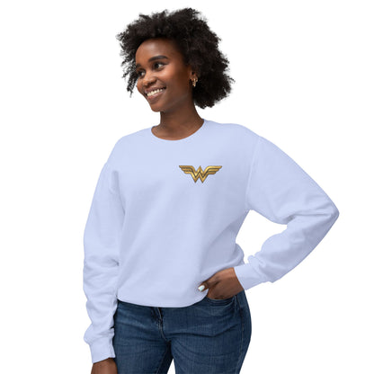 Wonder Woman Crewneck Sweatshirt — Retro Heroine Graphic Pullover