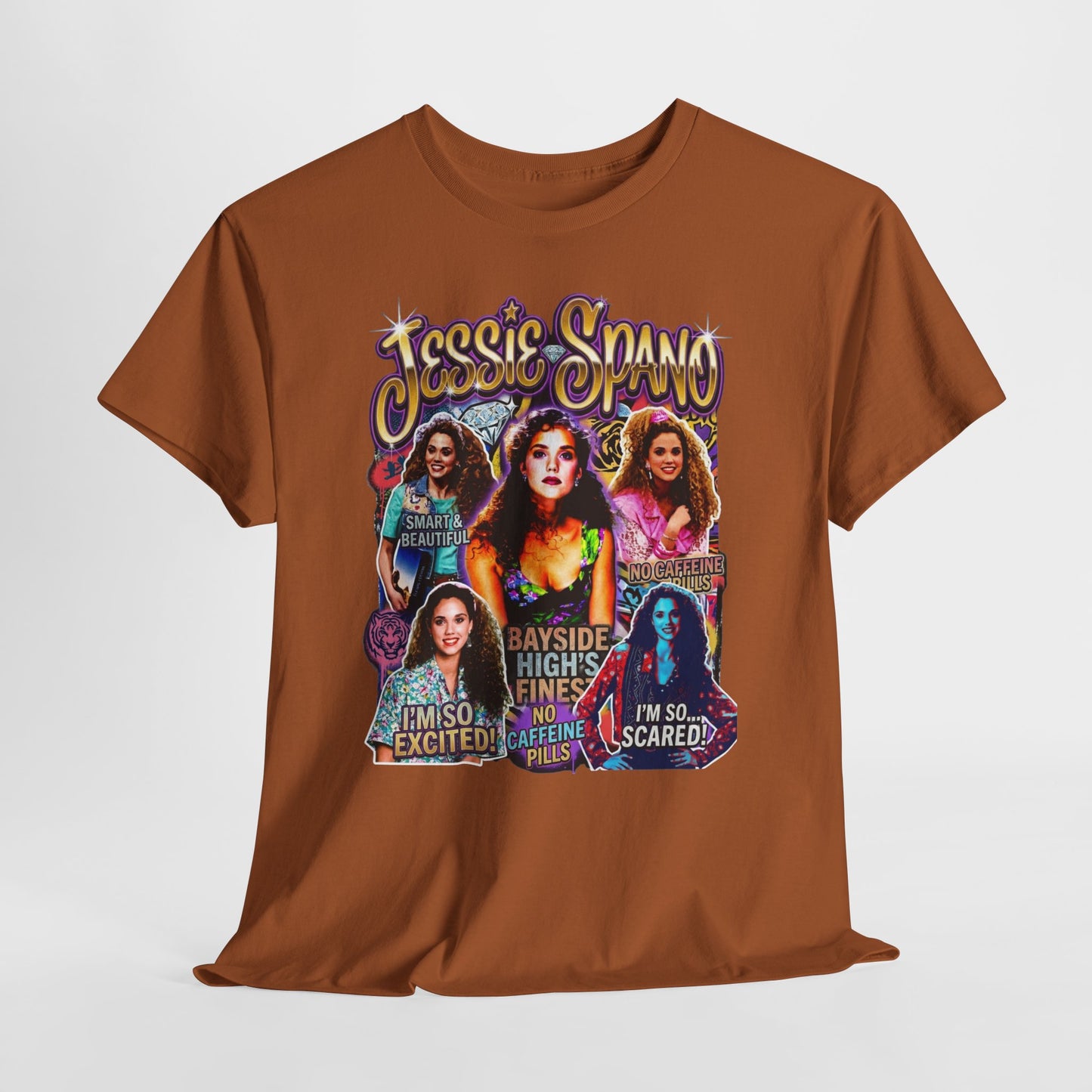 Retro Collage Graphic Tee — Jessie Spano Vintage TV Quote Shirt