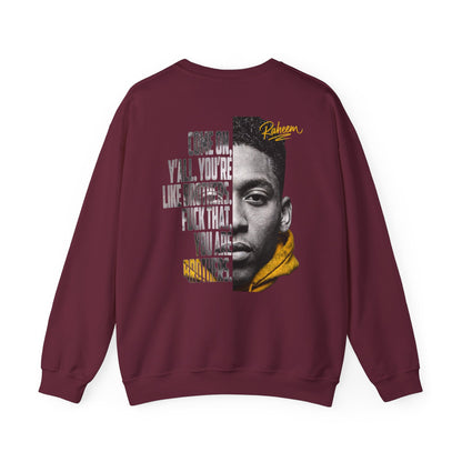 Raheem "Juice" Graphic Sweatshirt – 'Come On Y'all, You're Like Brothers' Portrait Crewneck