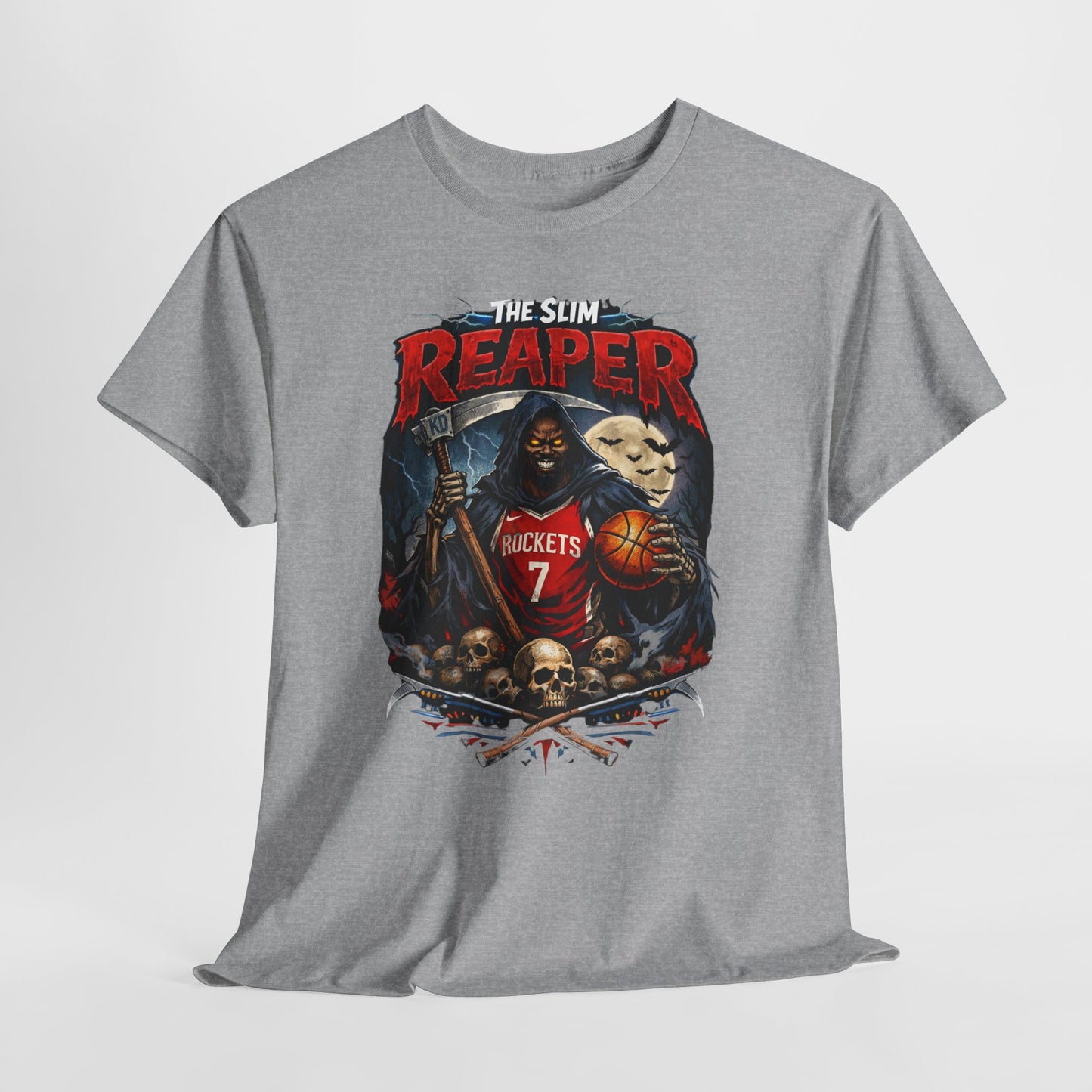 Grim Reaper Basketball Tee — "The Slim Reaper" Graphic T-Shirt