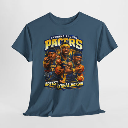 Indiana Pacers Vintage Players Graphic Tee — "Pacers" O'Neal & Jackson Tribute