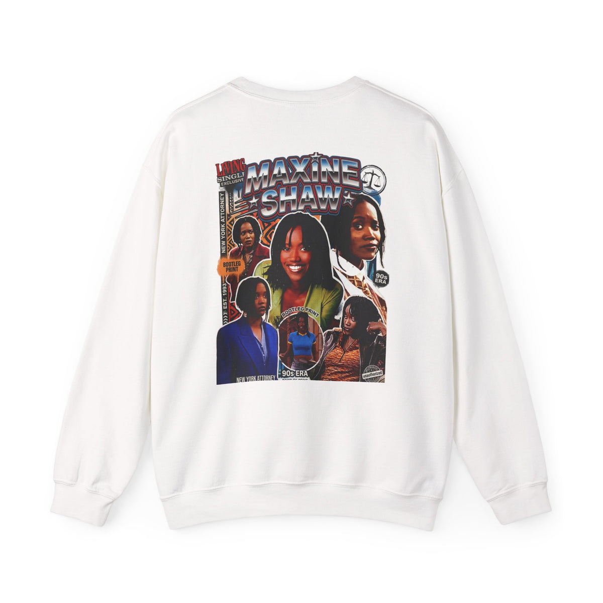 Maxine Shaw 'LIVING Single' Retro TV Sitcom Graphic Crewneck Sweatshirt