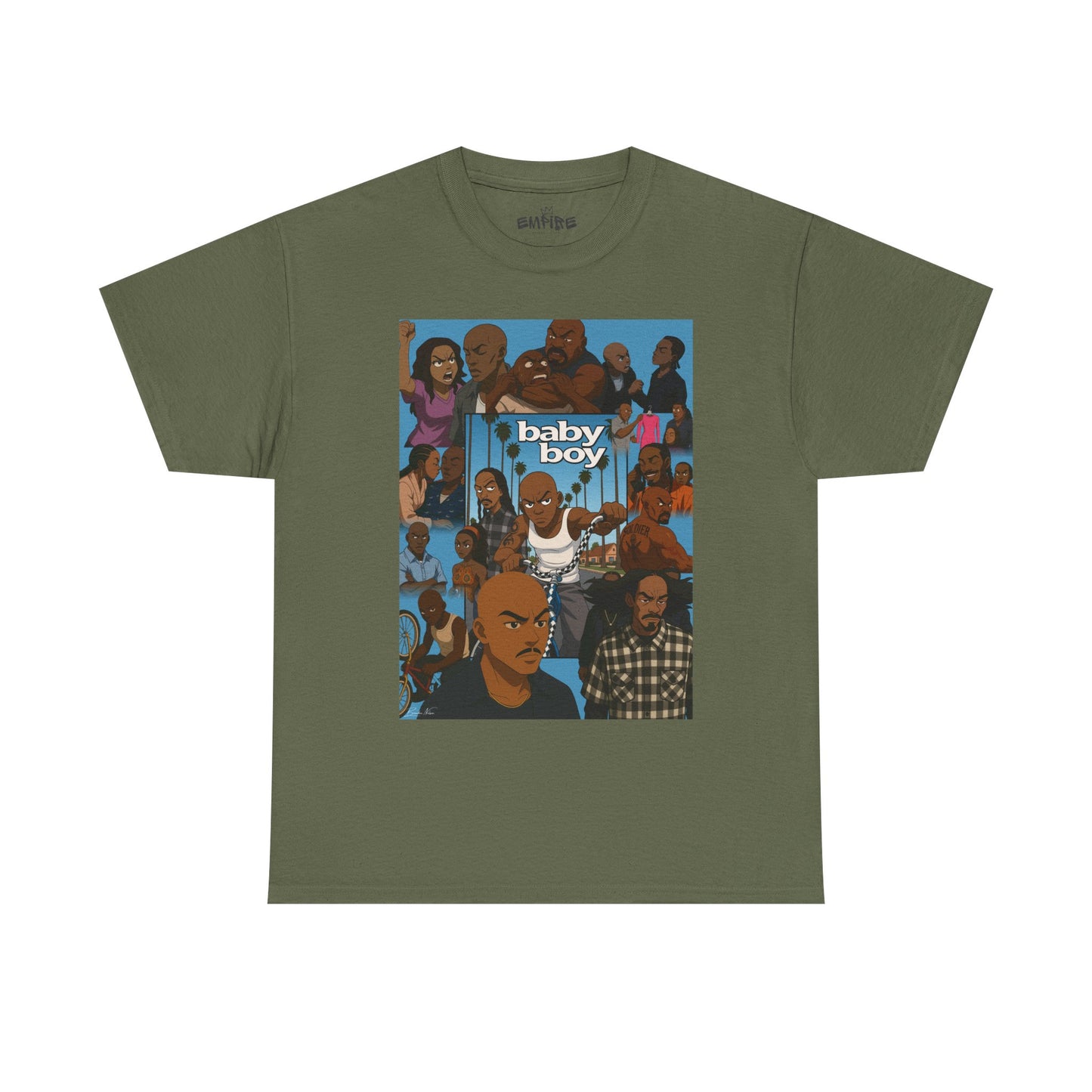 Baby Boy Unisex Heavy Cotton Tee - Retro Cartoon Design