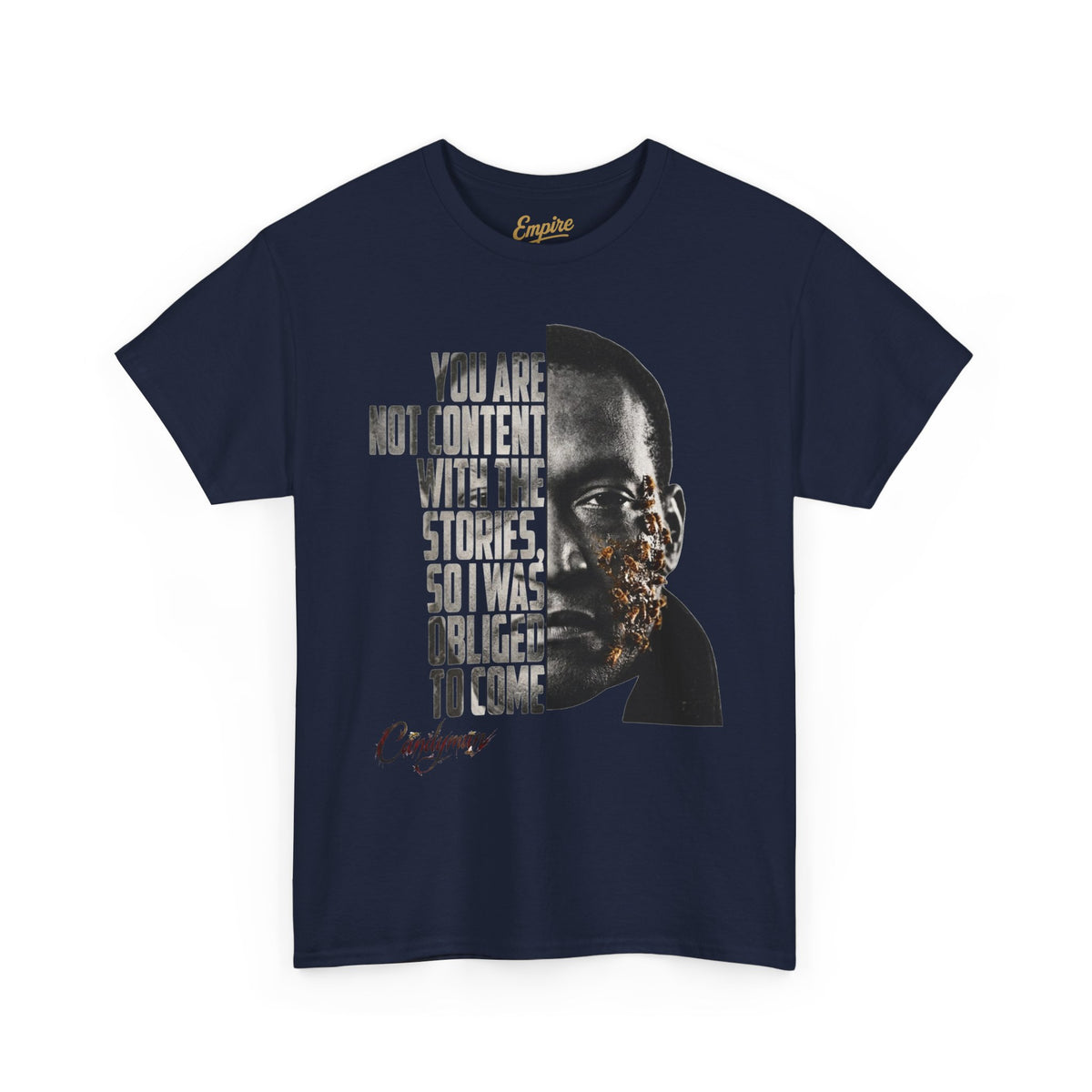 Candyman - I Was Obliged to Come Typography Portrait Graphic T-Shirt