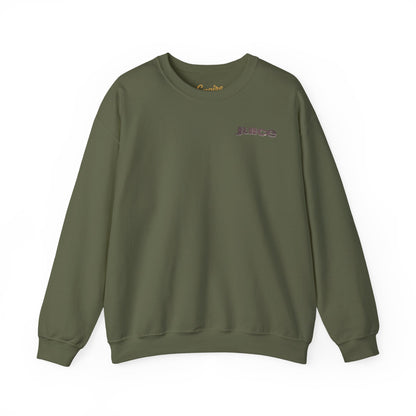 Bishop "Juice" Crewneck Sweatshirt — 'I Am Crazy But You Know What Else I Don’t Give a F**k' Graphic