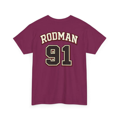 Dennis Rodman 91 Basketball T-Shirt — Vintage Chicago Bulls Jersey Tee