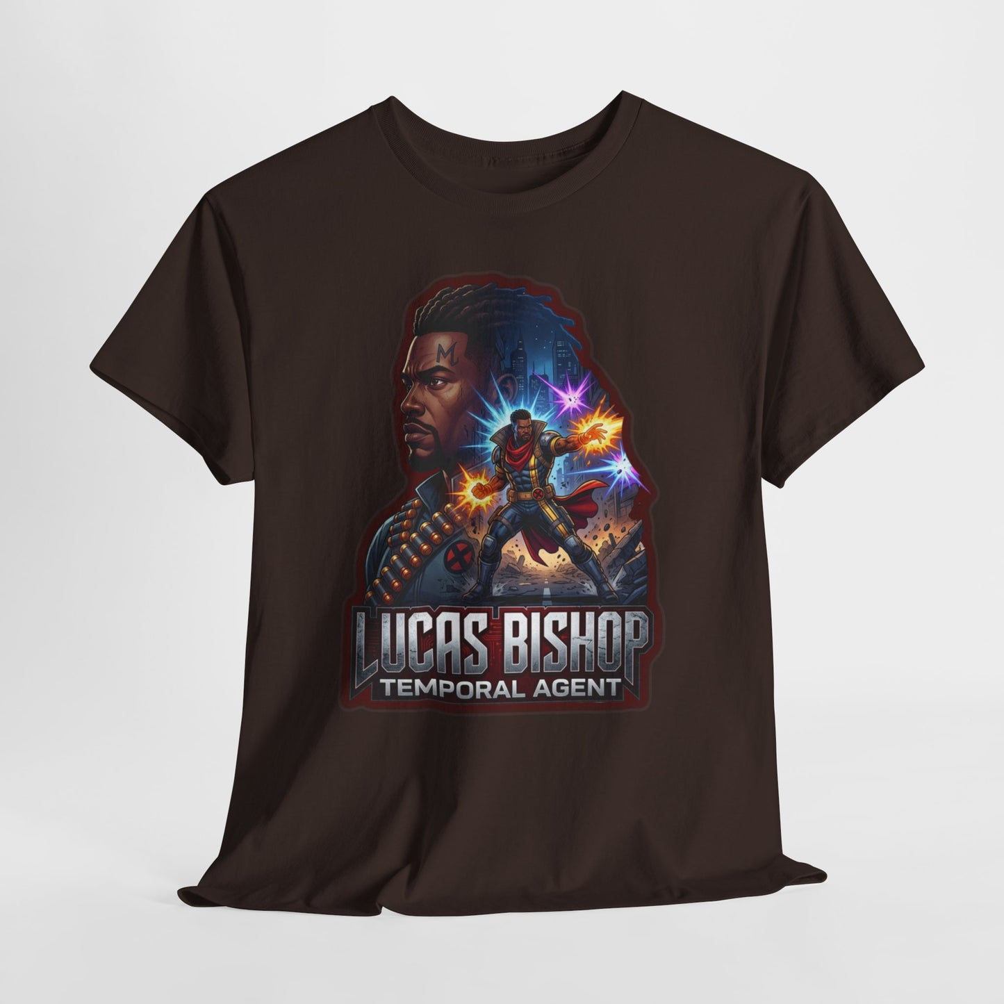 Lucas Bishop Temporal Agent T-Shirt — Retro Sci‑Fi Movie Poster Tee