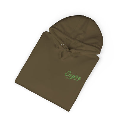 Empire Signature Embroidered Hoodie — Minimal Fleece with Green 'Empire' Logo