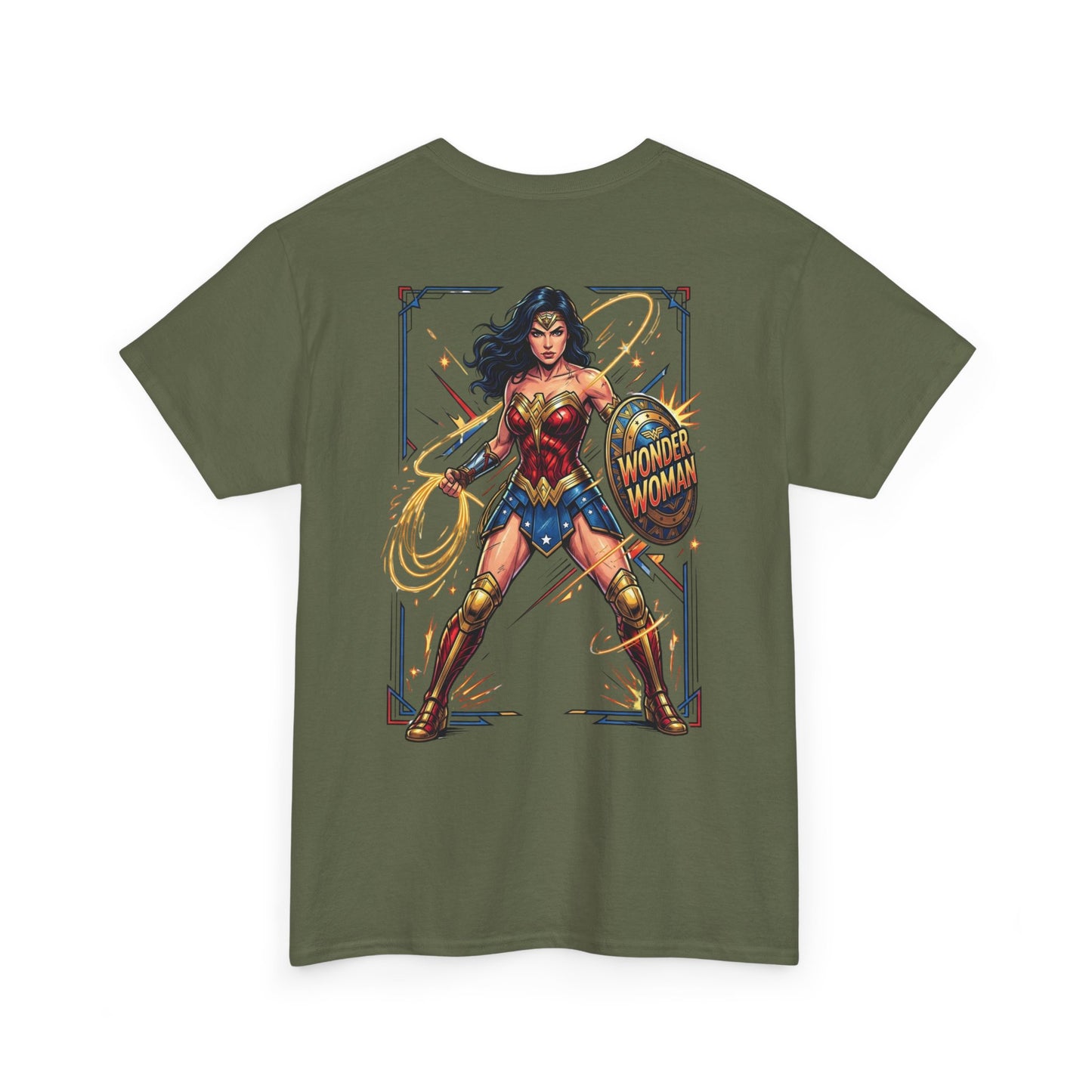Wonder Woman Graphic Tee — Retro Heroine Illustration T‑Shirt
