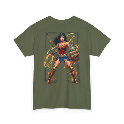 Wonder Woman Graphic Tee — Retro Heroine Illustration T‑Shirt