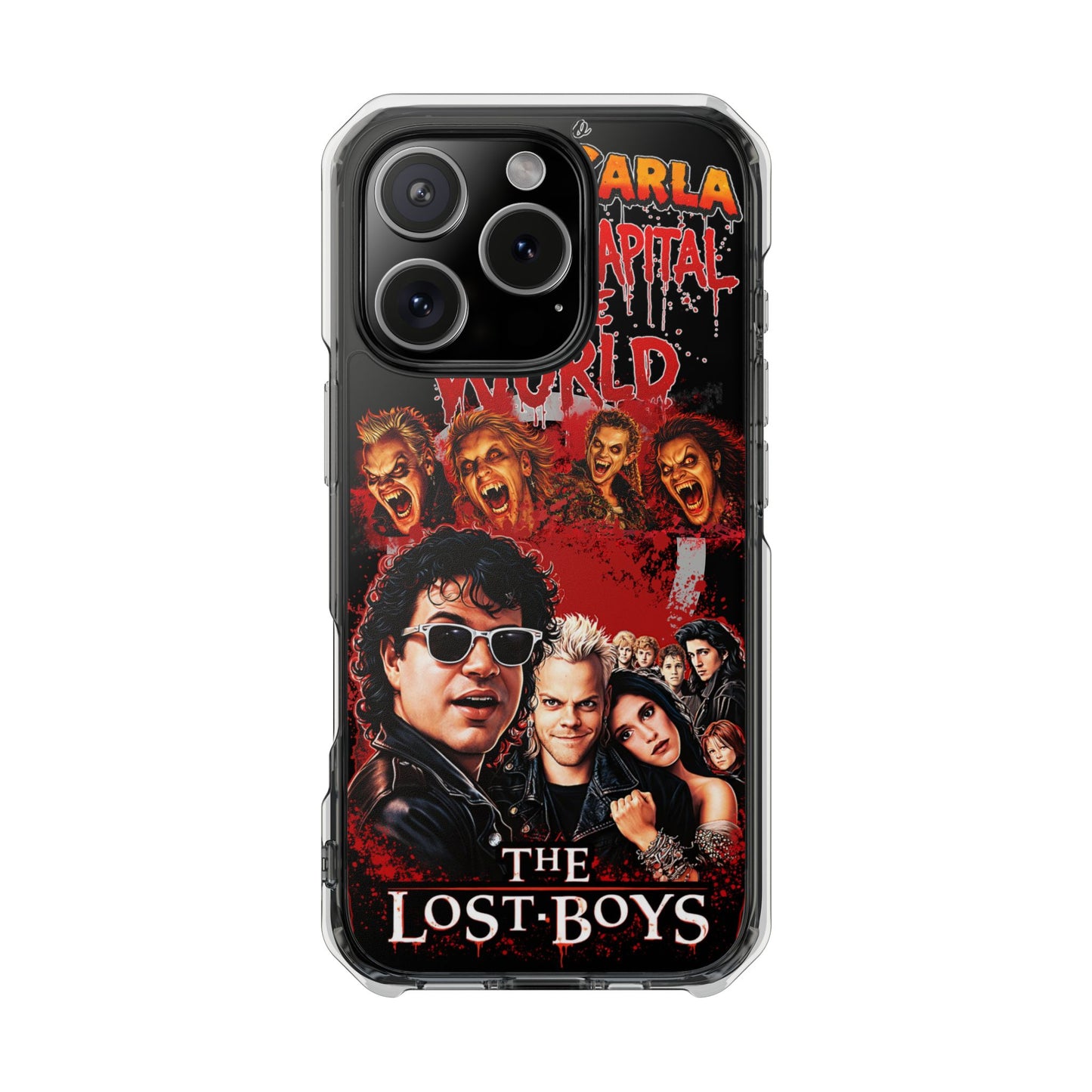 The Lost Boys Clear Magnetic Phone Case – Retro Vampire Movie Collage