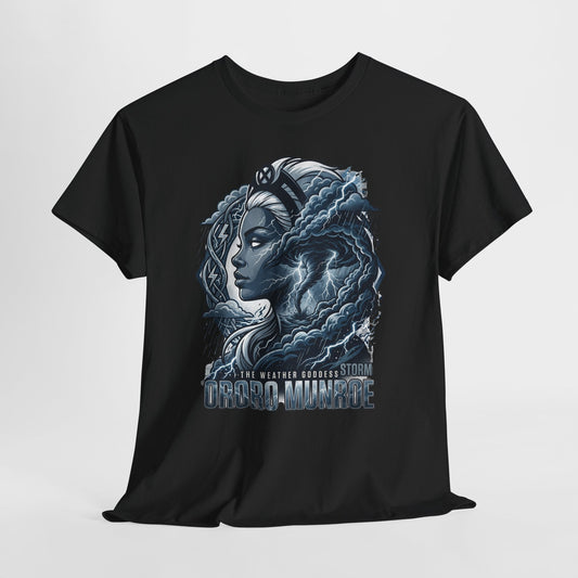 Storm Goddess Graphic Tee — Sci‑Fi Portrait T-Shirt