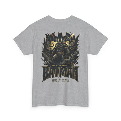 Batman Graphic Tee — Retro Logo & Dark Knight Back Print