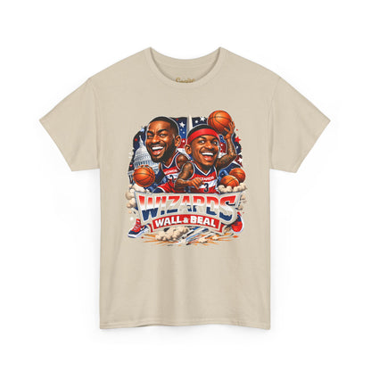 Wizards Basketball Vintage Player Caricature Tee – Wall & Ball Fan Shirt