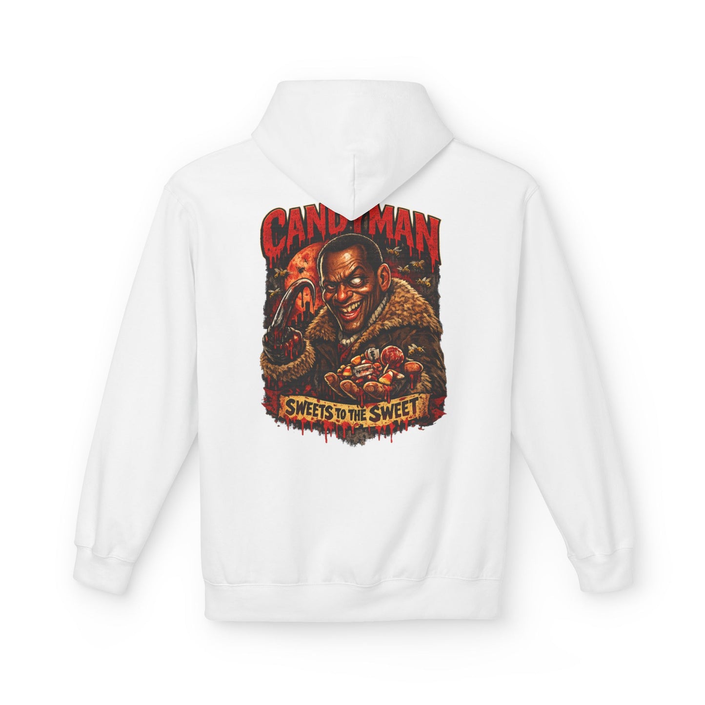 Horror Movie Candyman "Sweets to the Sweet" Retro Poster Midweight Softstyle Fleece Hoodie