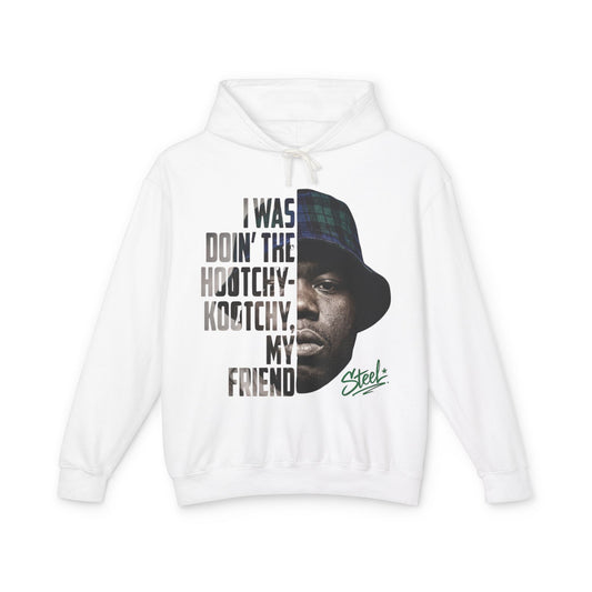 Steel "Juice" Hootchy Kootchy Hoodie – Vintage Movie Portrait Pullover