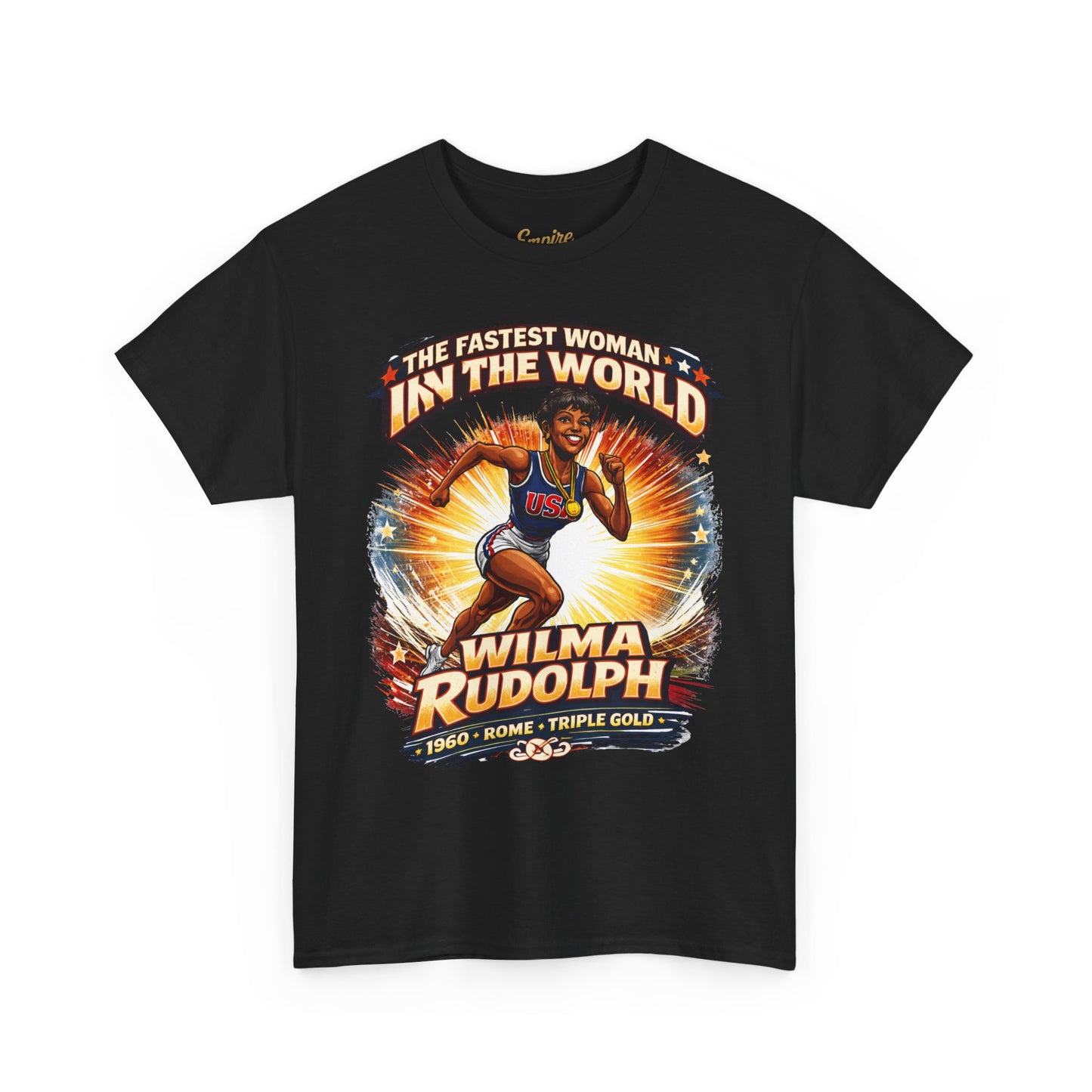 Wilma Rudolph “The Fastest Woman in the World” Graphic Tee – 1960 Rome Triple Gold Olympic Tribute Shirt